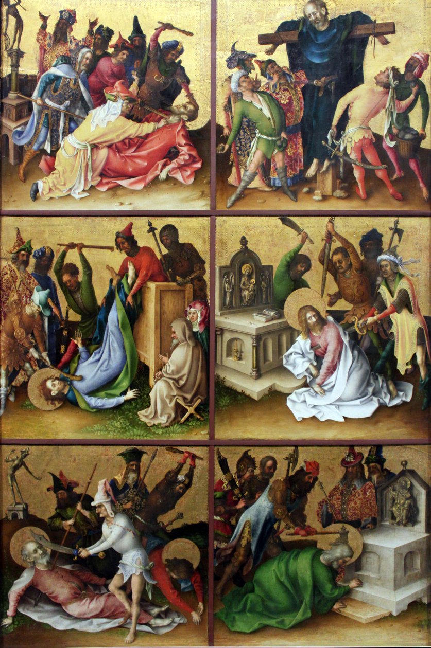 Apostlenes martyrium af Stefan Lochner