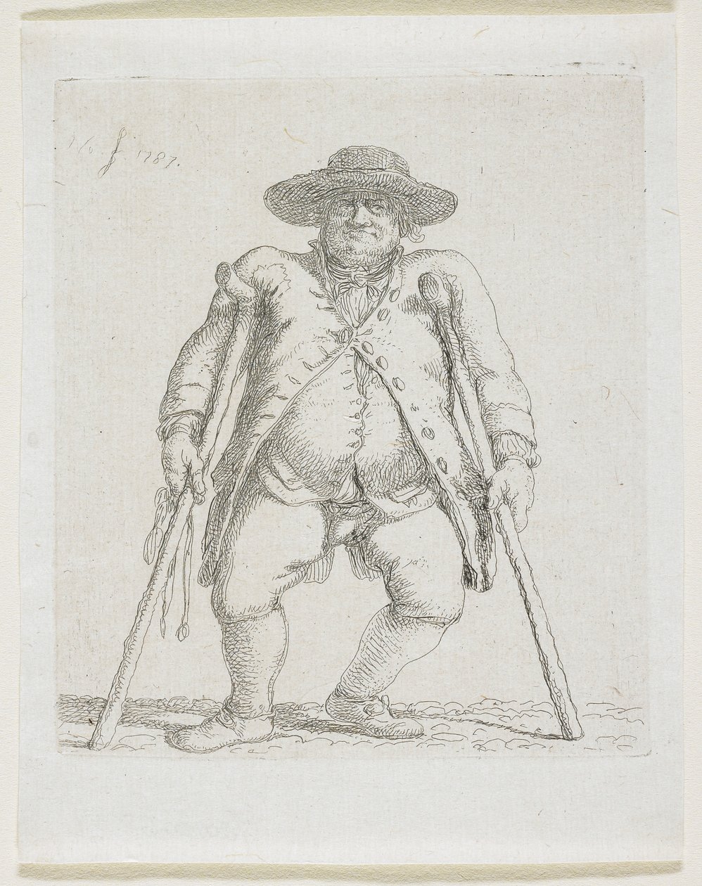 Mand med Krykker; "Orlandini" af Stefan Juliusz Norblin de la Gourdaine