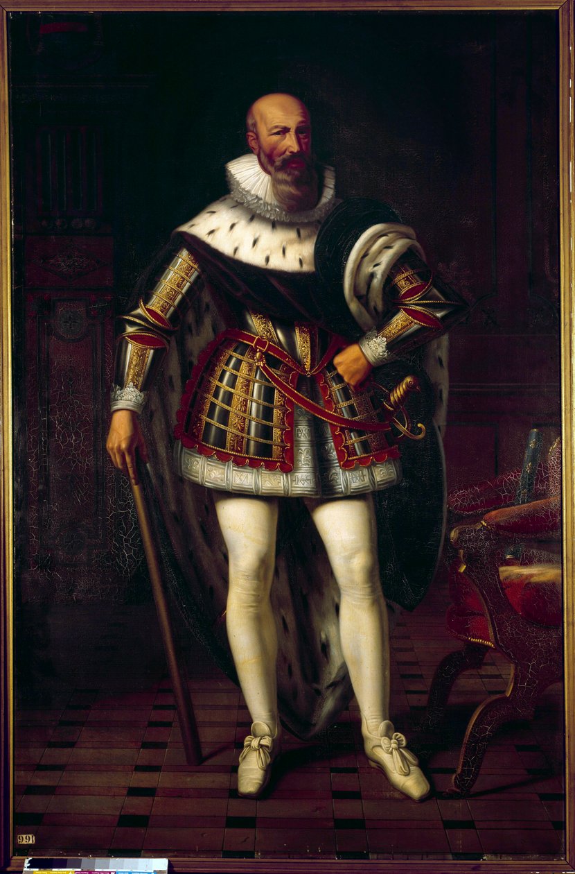 Portræt i fuld længde af Maximilian de Bethune, Marquis de Rosny, hertug af Sully (1559-1641) Maleri af Sebastien Louis Norblin de la Gourdaine (1796-1884) af Stefan Juliusz Norblin de la Gourdaine