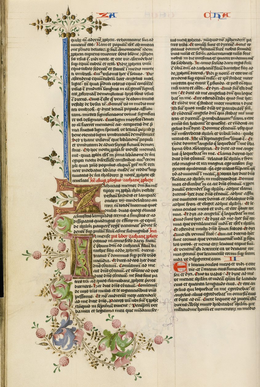 Dekoreret initial Z; Dekoreret initial I af Stefan Lochner
