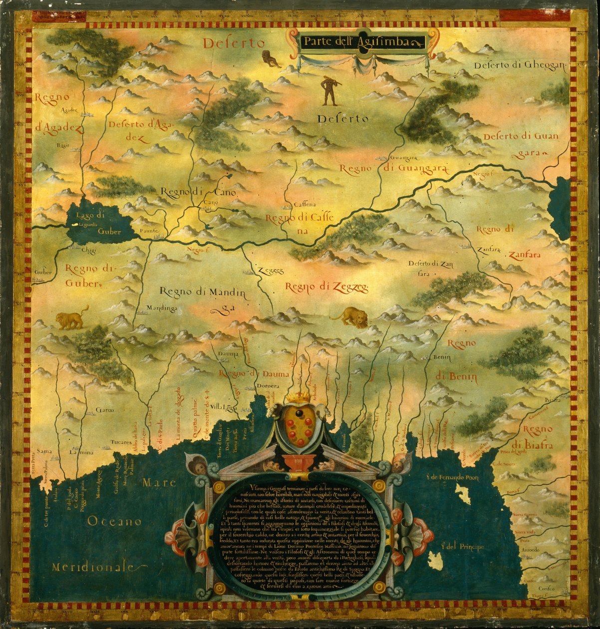 Niger, Nigeria og Cameroun af Stefano Bonsignori 1589
