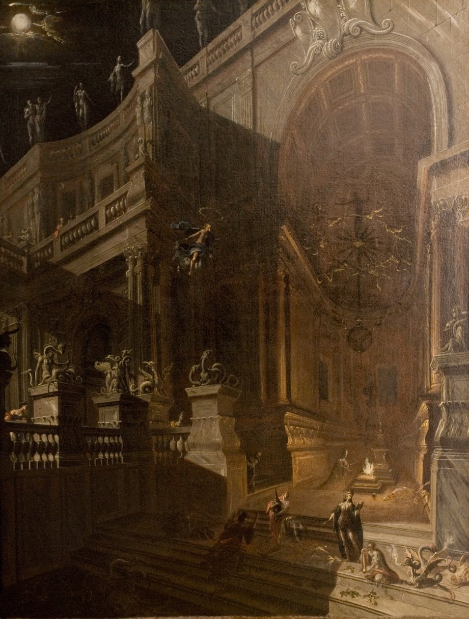 Arkitektonisk fantasi med figurer af Stefano Orlandi