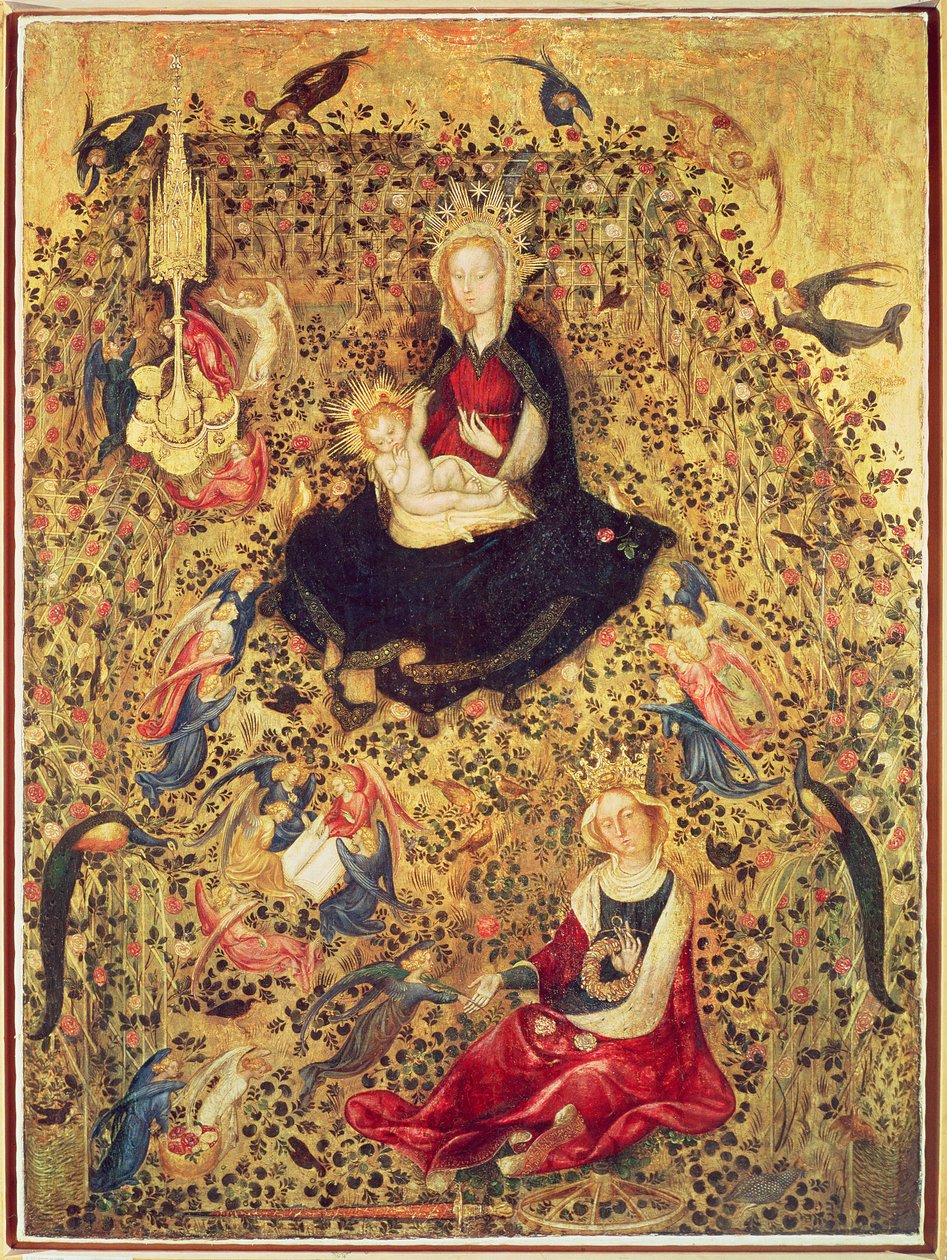 Madonna med en rosenbusk af Stefano di Giovanni da Verona