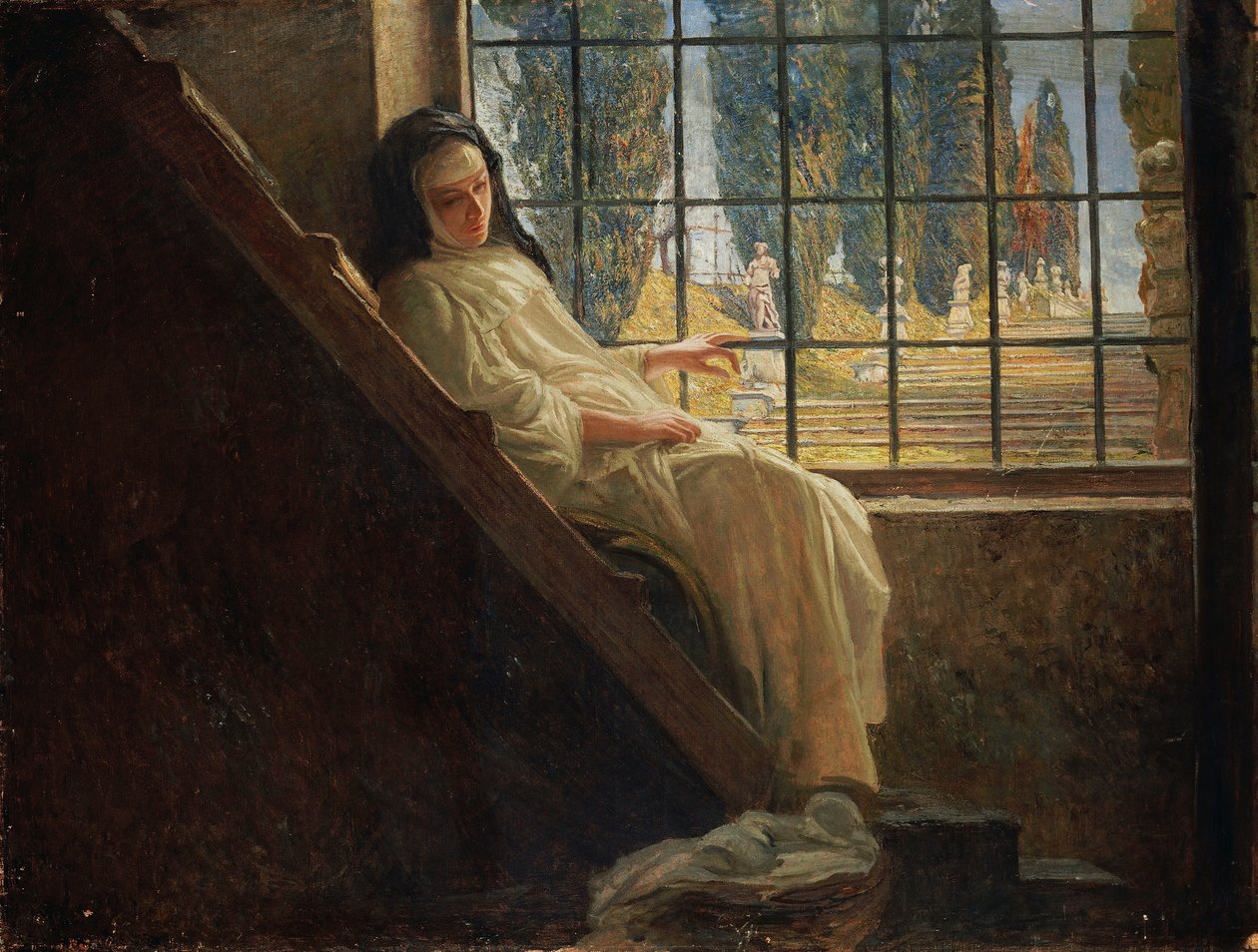 Stilheden, af Stefano Bersani (1872-1914), olie på lærred af Stefano Bersani