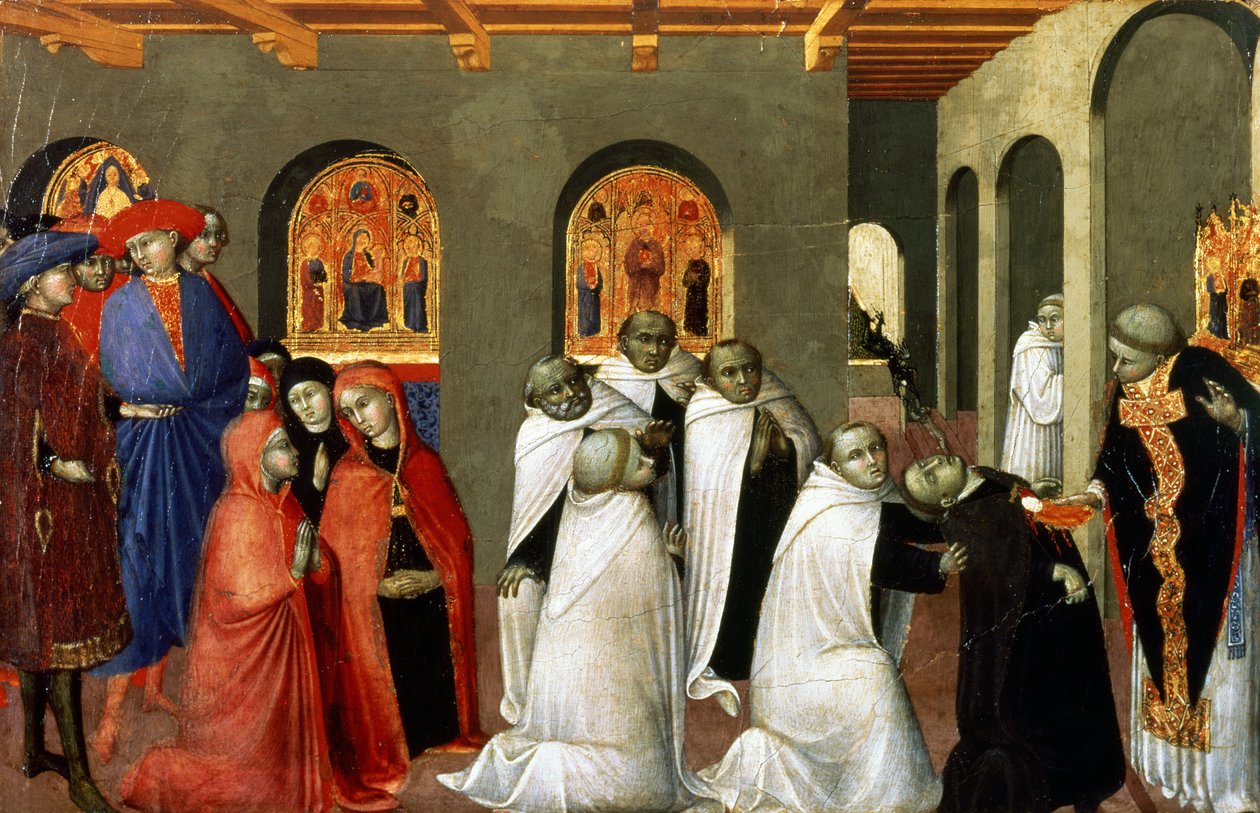 Miraklet om det hellige sakramente, fra predellaen på alteret for den hellige eukaristies alter, 1423 (tempera på panel) af Stefano Sassetta