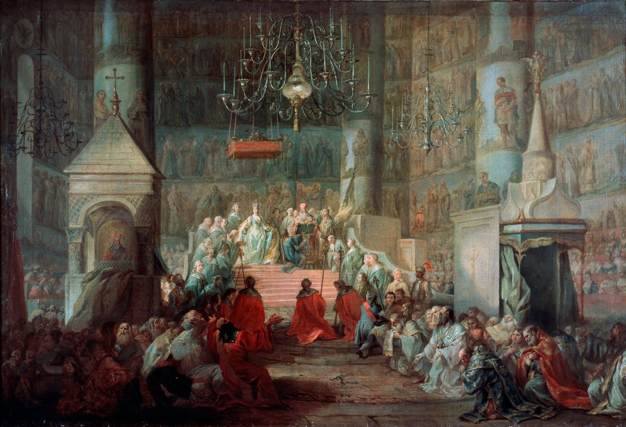 Kroningen af kejserinde Catherine II af Rusland den 12. september 1762, 1777. af Stefano Torelli