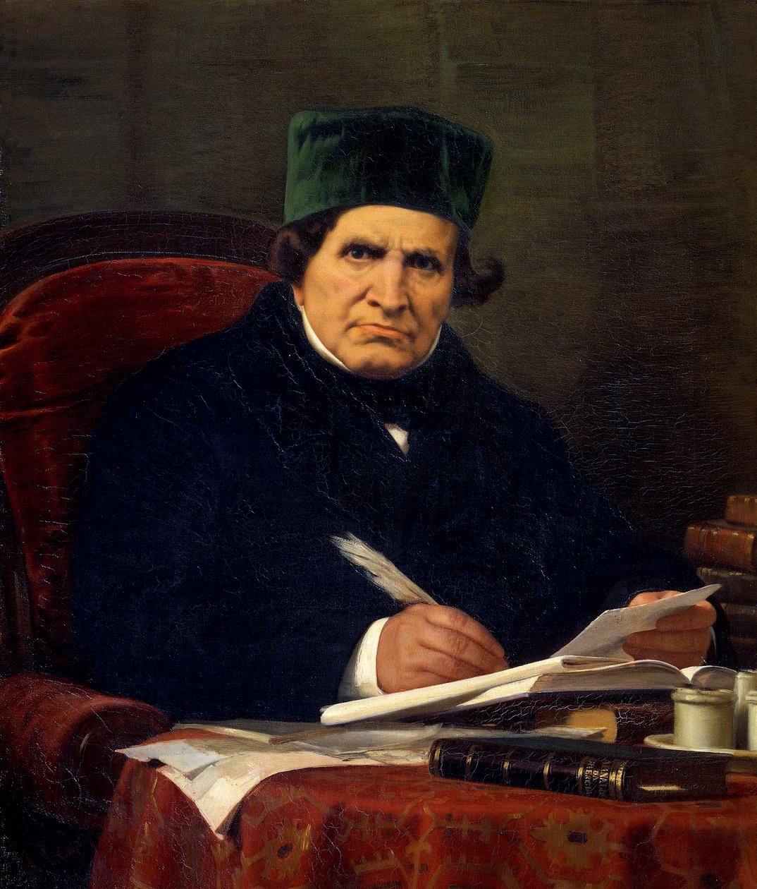 Portræt af Giovan Battista Niccolini, italiensk dramatiker og patriot af Stefano Ussi (1822-1901), olie på lærred, 68x74 cm af Stefano Ussi