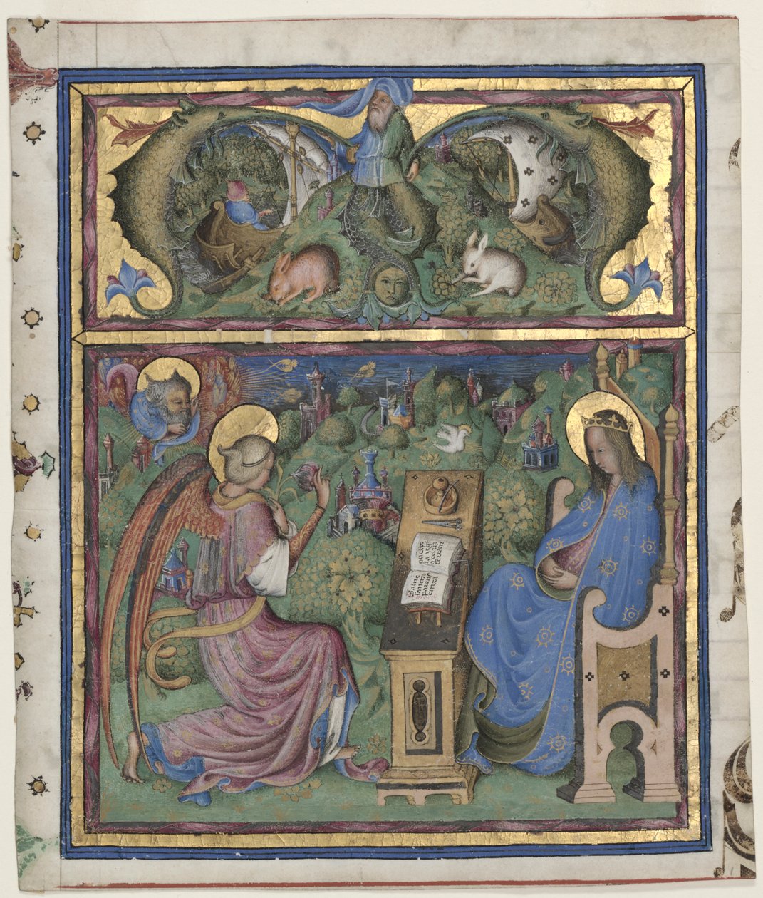 Initial M[issus est] Udskåret fra en Antifoni: Bebudelsen af Stefano da Verona