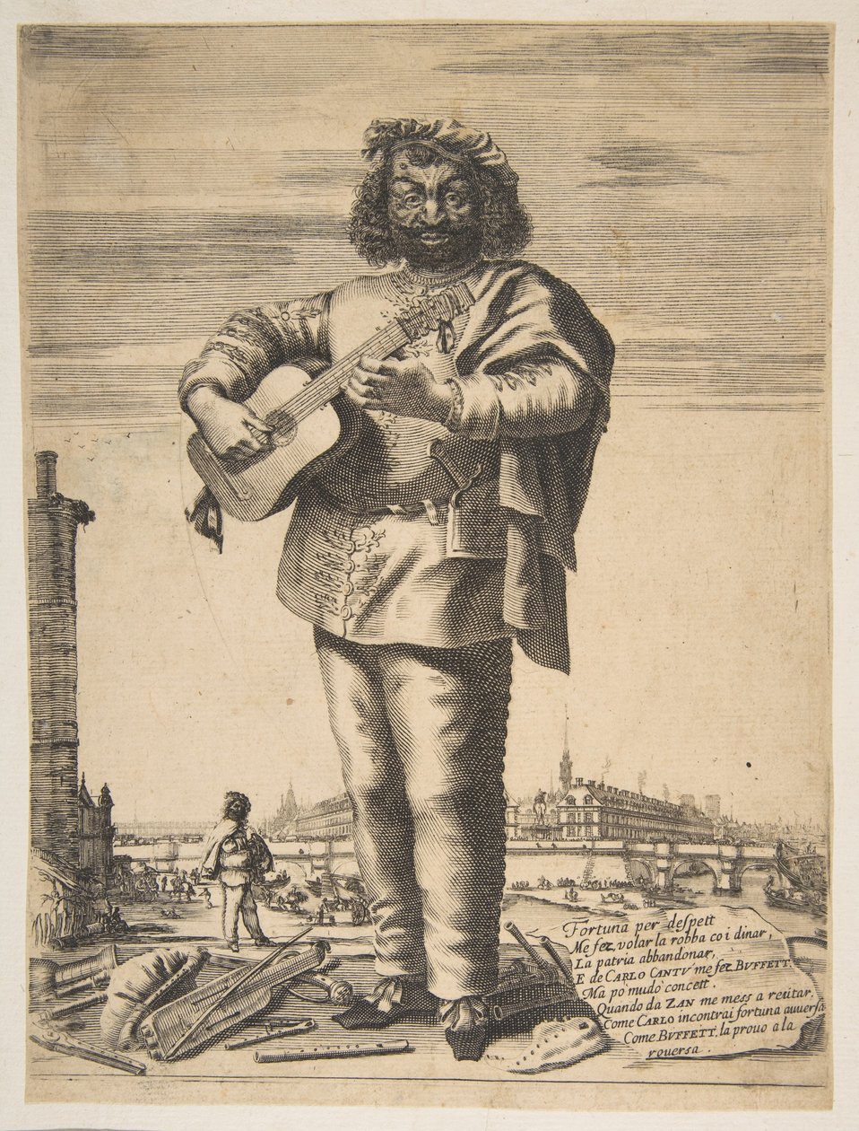 Carlo Cantu kaldet Buffetto, 1646. Skabere: Stefano della Bella, Jean Couvay. af Stefano della Bella, Jean Couvay