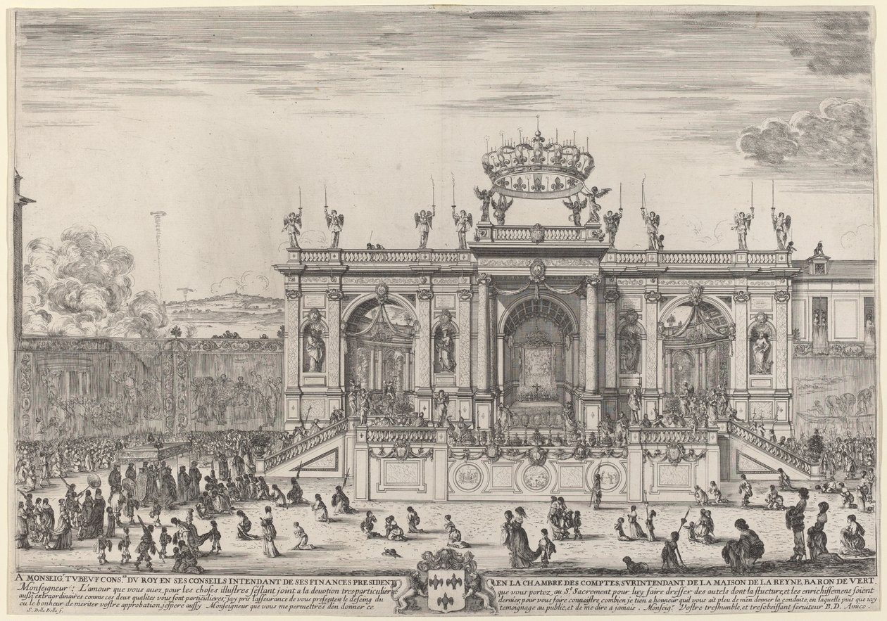 Alter til Corpus Christi dag af Stefano della Bella