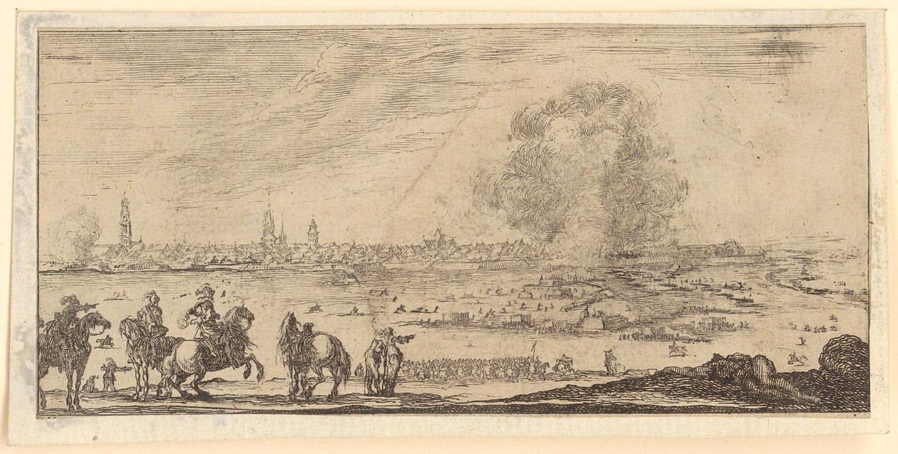Angreb på en belejret by af Stefano della Bella