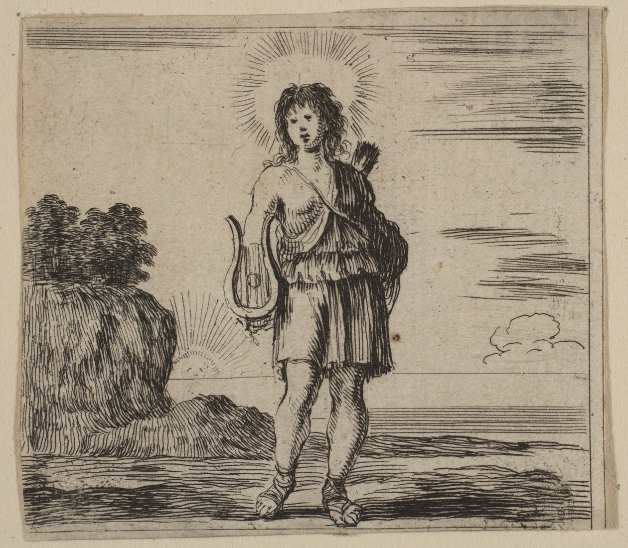 Apollo, fra Game of Mythology Game of Mythology, 1644. af Stefano della Bella