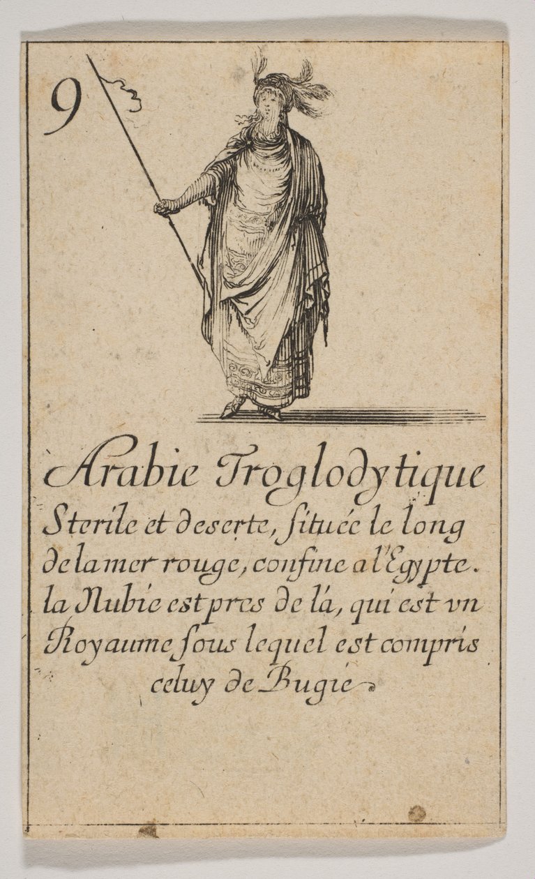 Troglodytisk Arabien, 1644. af Stefano della Bella