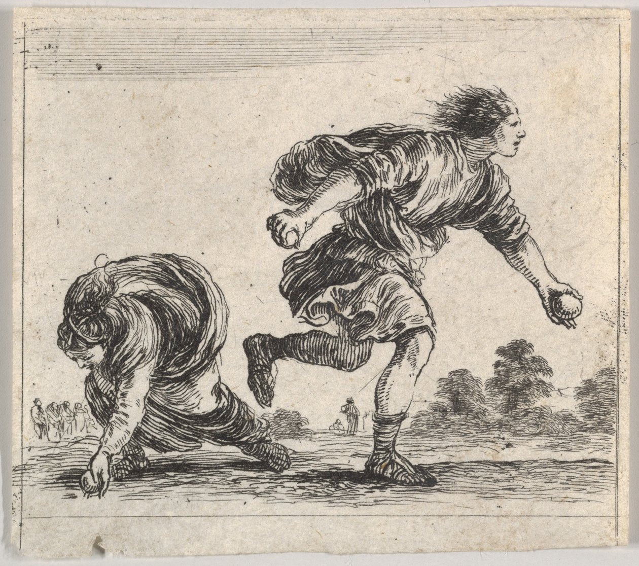 Atalanta og Hippomenes, fra Game of Mythology Game of Mythology, af Stefano della Bella