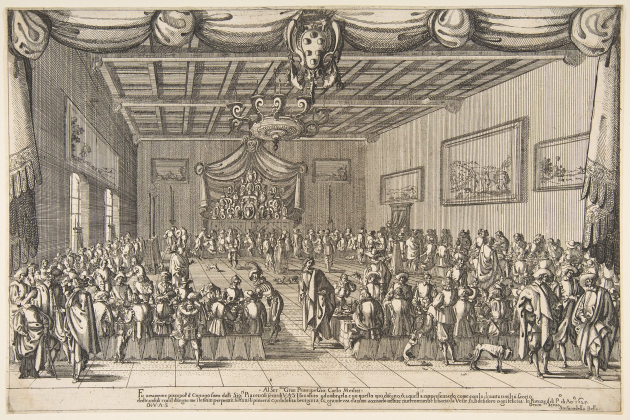 De hyggeliges banket, 1627. af Stefano della Bella
