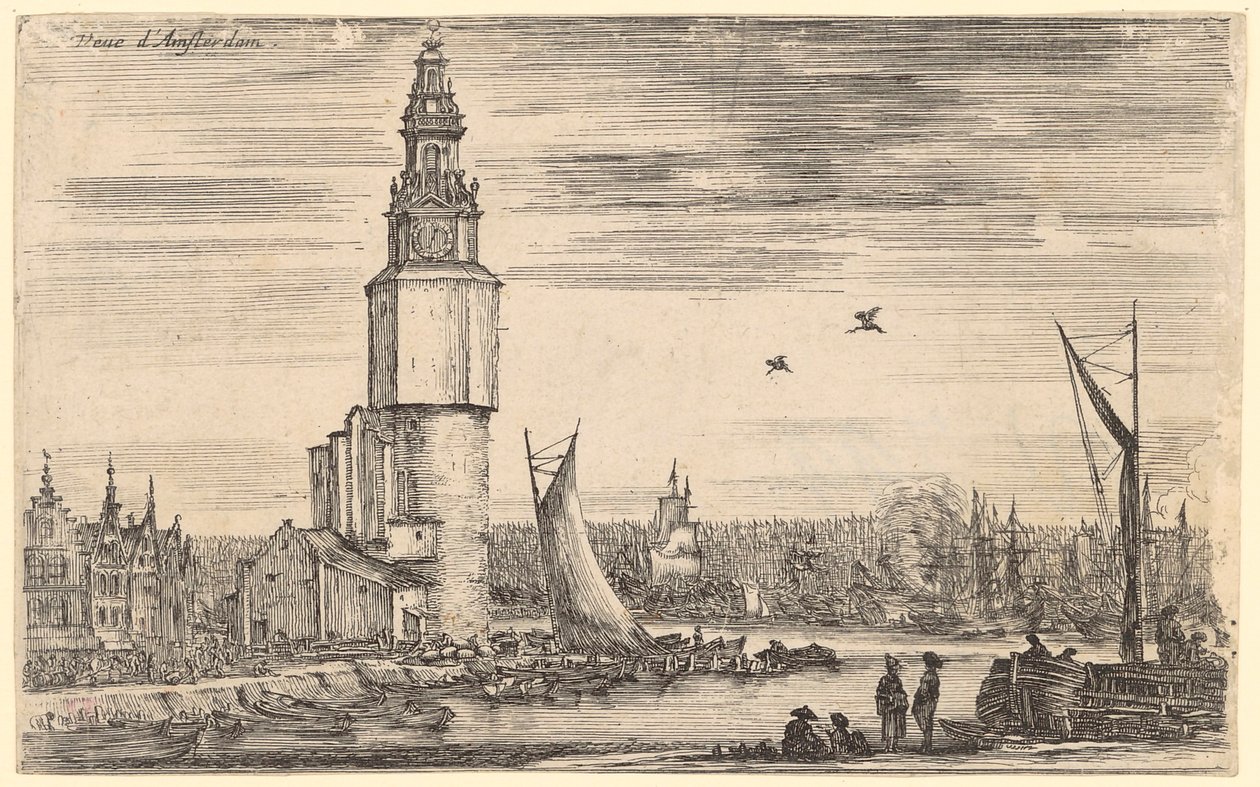 Udsigt over Amsterdam af Stefano della Bella