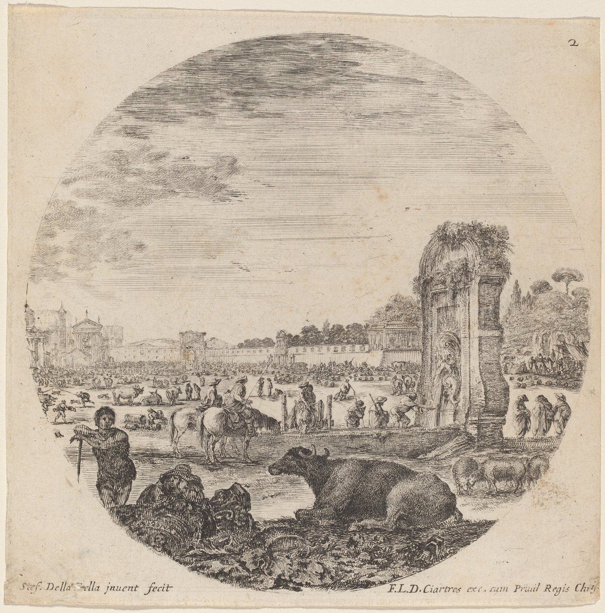 Campo Vaccino af Stefano della Bella