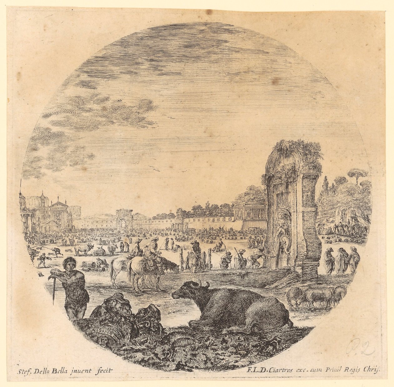 Campo Vaccino af Stefano della Bella
