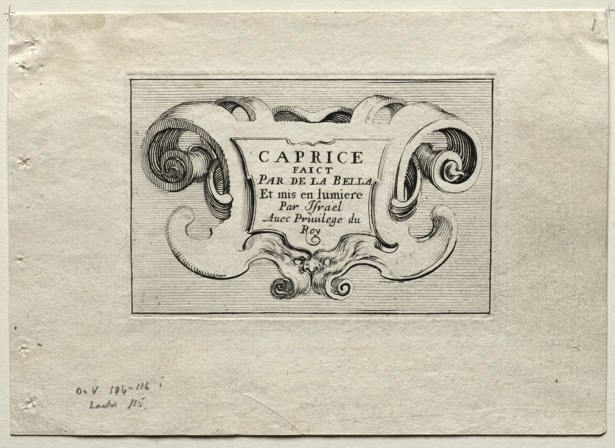 Caprices: Titelside af Stefano della Bella