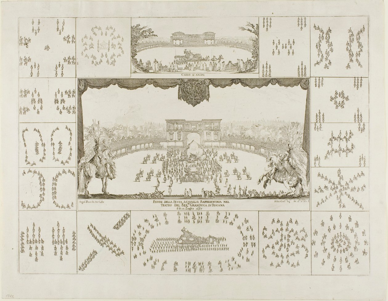 Karrusel til Ferdinand II, hertug af Toscana af Stefano della Bella