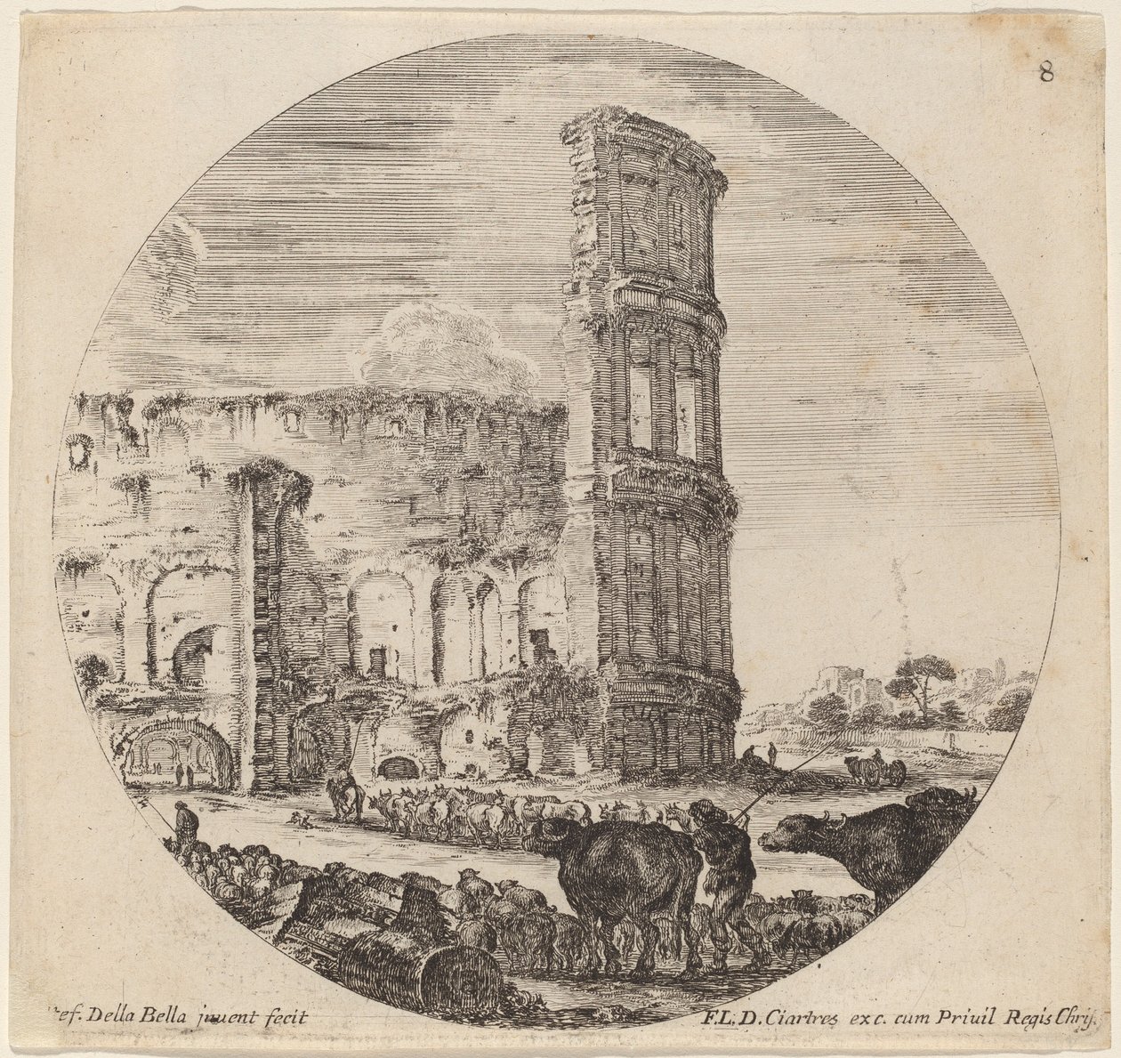 Colosseum, 1646. af Stefano della Bella