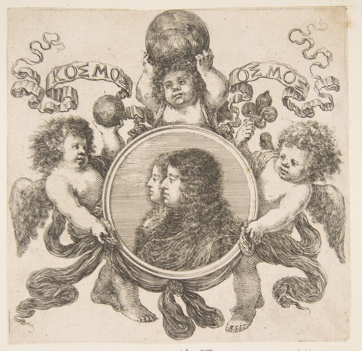 Cosimo de Medici, prins af Toscana, og hans kone, Marguerite Louise dOrleans, 1661. af Stefano della Bella