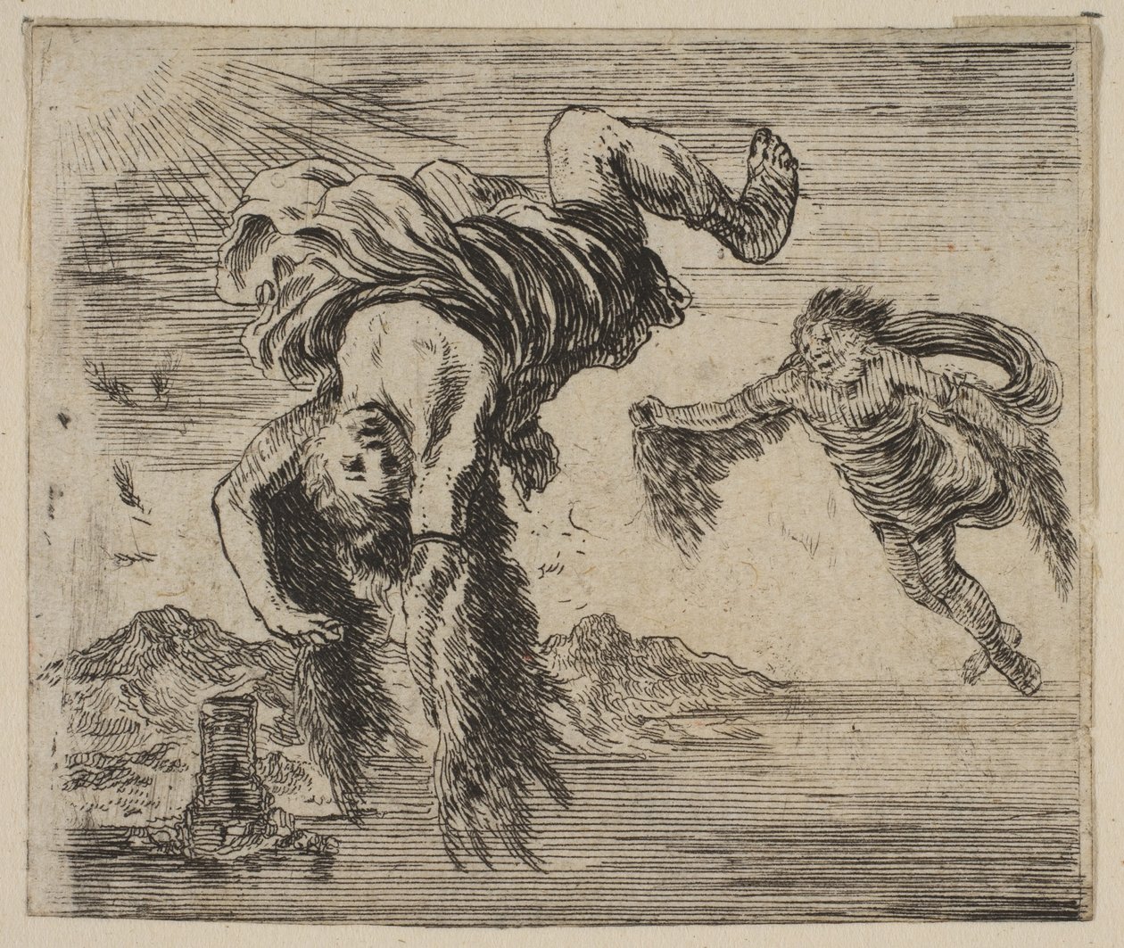 Daedalus og Icarus, fra Game of Mythology Game of Mythology, af Stefano della Bella