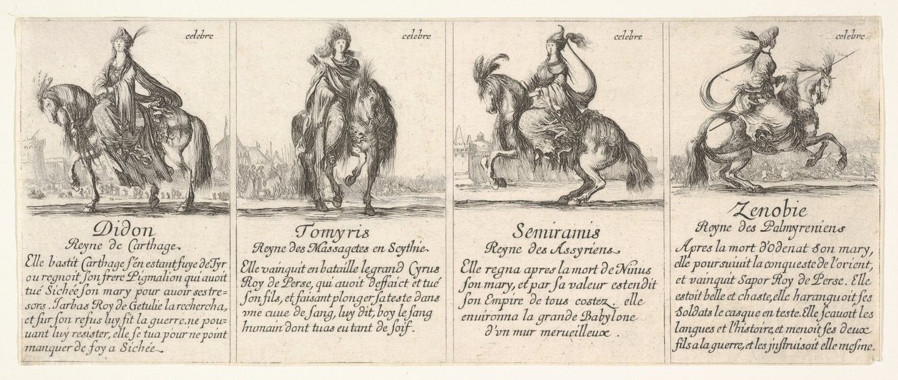Dido, Tomyris, Semiramis og Zenobie, fra 