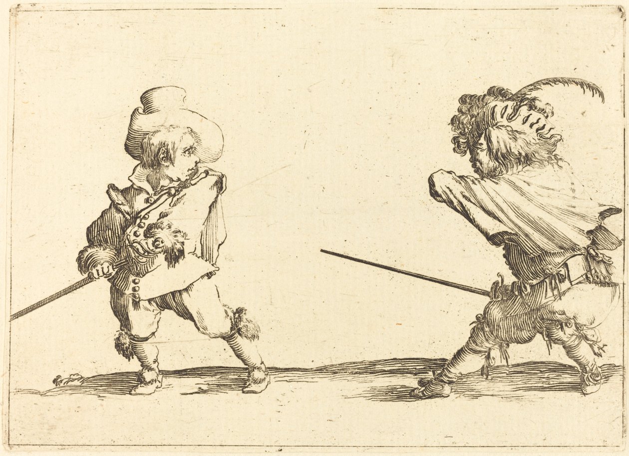 Duel af to dværge af Stefano della Bella