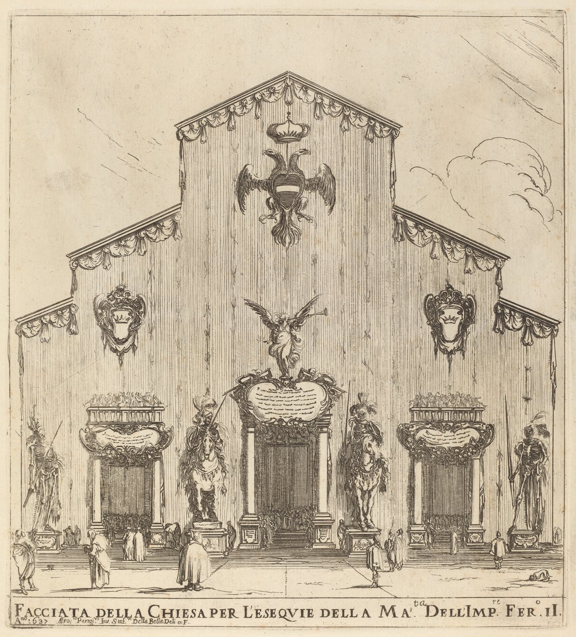 Facade af San Lorenzo-kirken, Firenze af Stefano della Bella