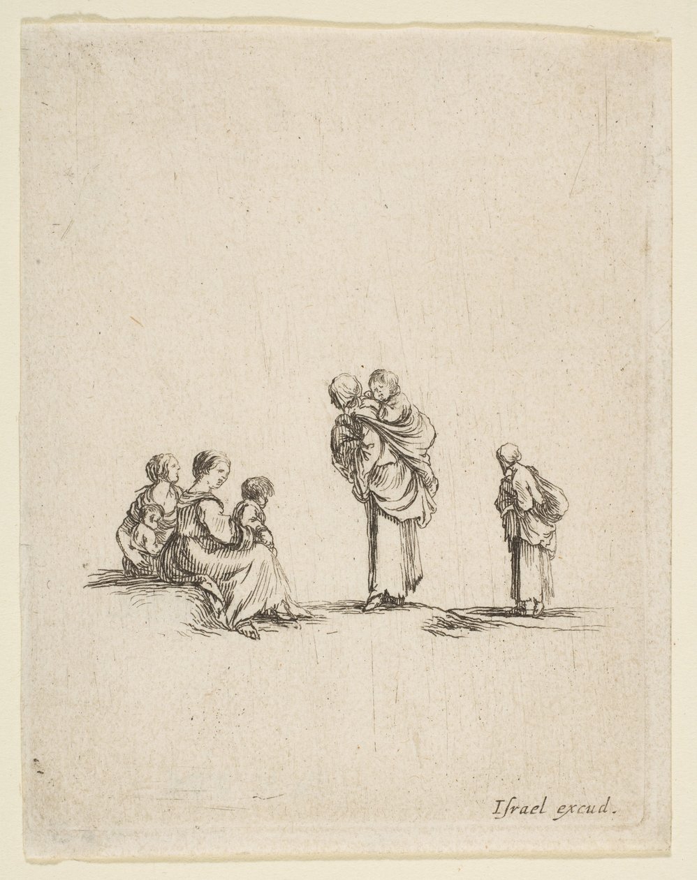 Fire tiggerkvinder, ca. 1641. af Stefano della Bella
