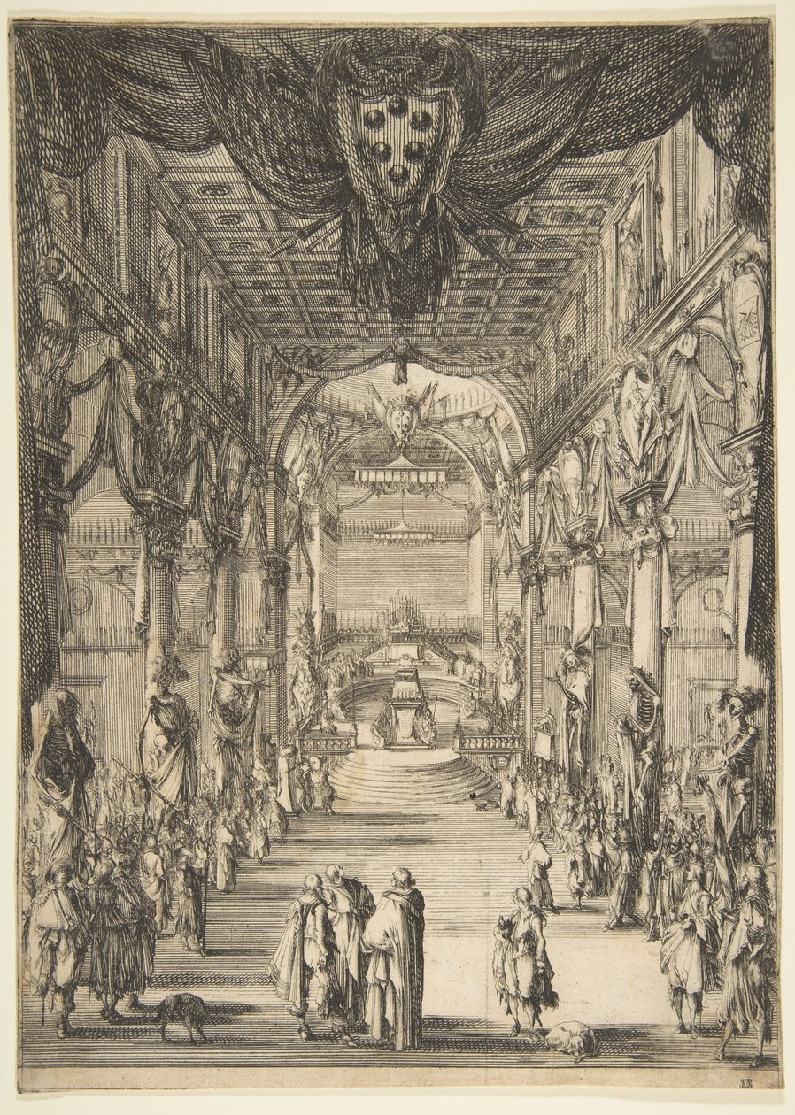 Francesco de Medicis begravelse, 1634. af Stefano della Bella