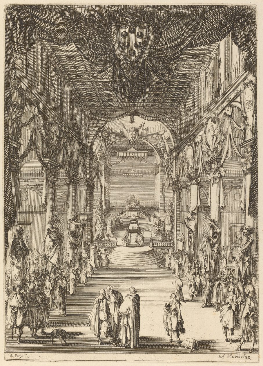 Prins Francesco de Medicis begravelse af Stefano della Bella