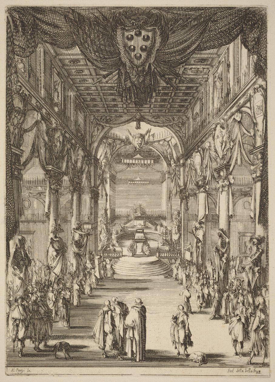 Prins Francesco de Medicis begravelse af Stefano della Bella