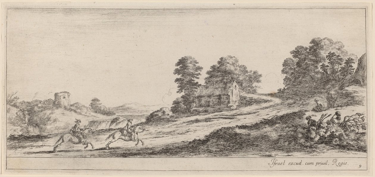 Galoperende Ryttere, i eller før 1647. af Stefano della Bella