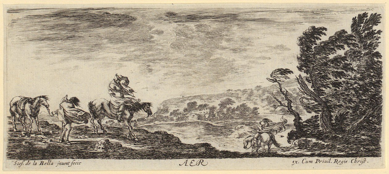 Søslag, blad 5 i serien »Fred og krig« [Et pace, et bello] af Stefano della Bella