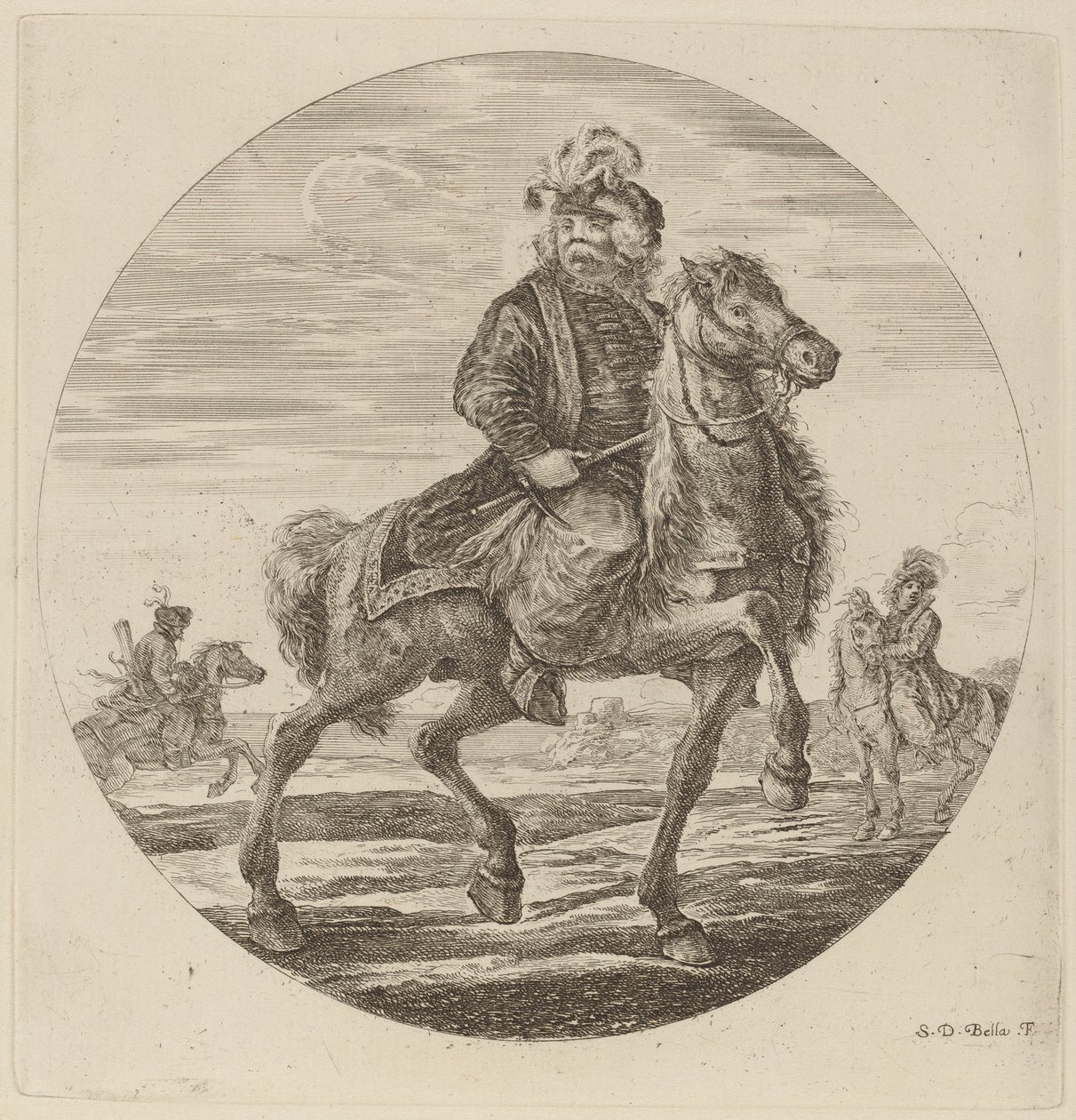 Ungarsk Cavalier. af Stefano della Bella