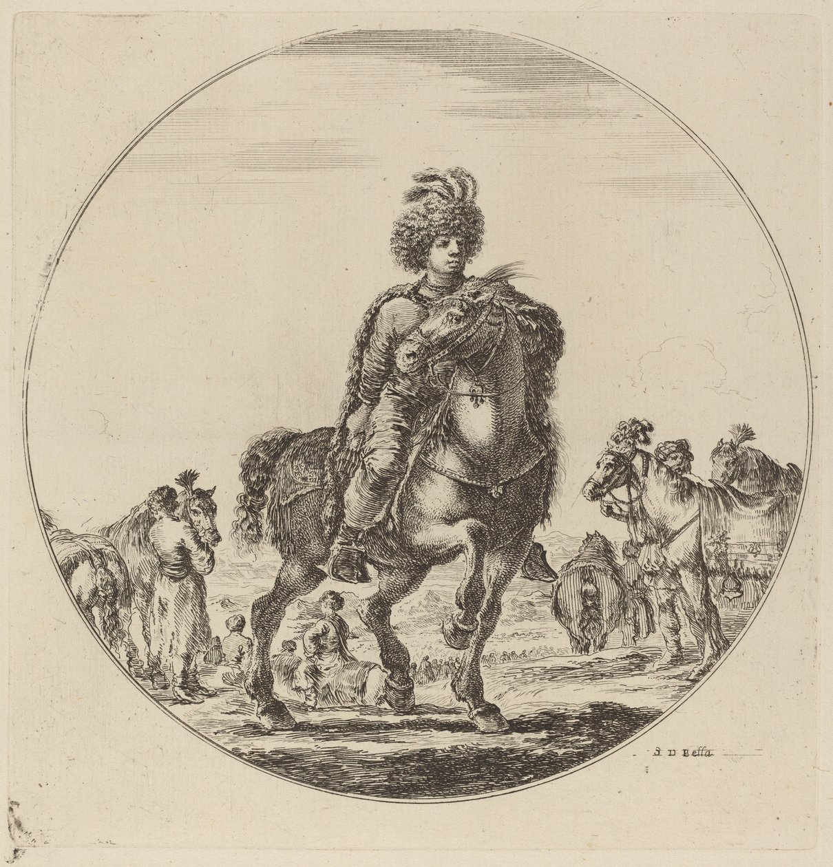 Ungarsk Cavalier af Stefano della Bella