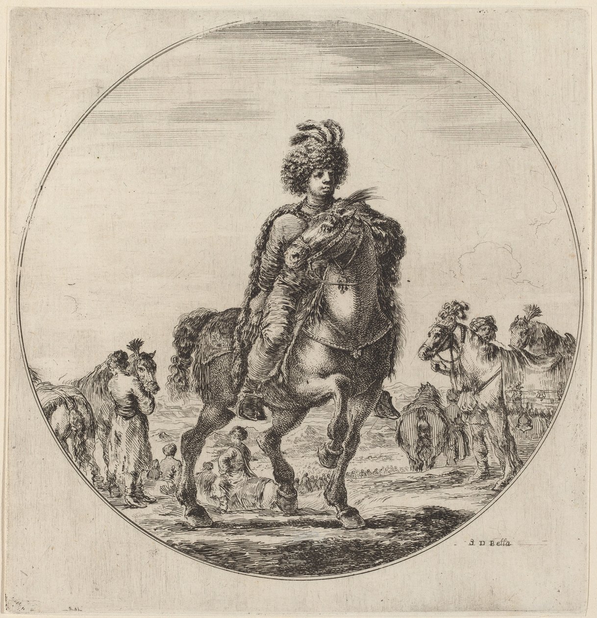 Ungarsk Cavalier af Stefano della Bella