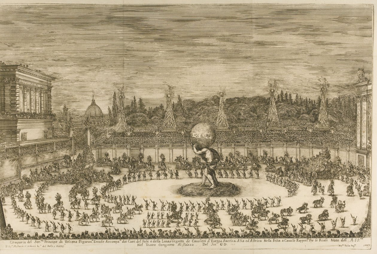 Den fejrende verden, ballet til hest i anledning af Cosimo de Medicis bryllup med M af Stefano della Bella