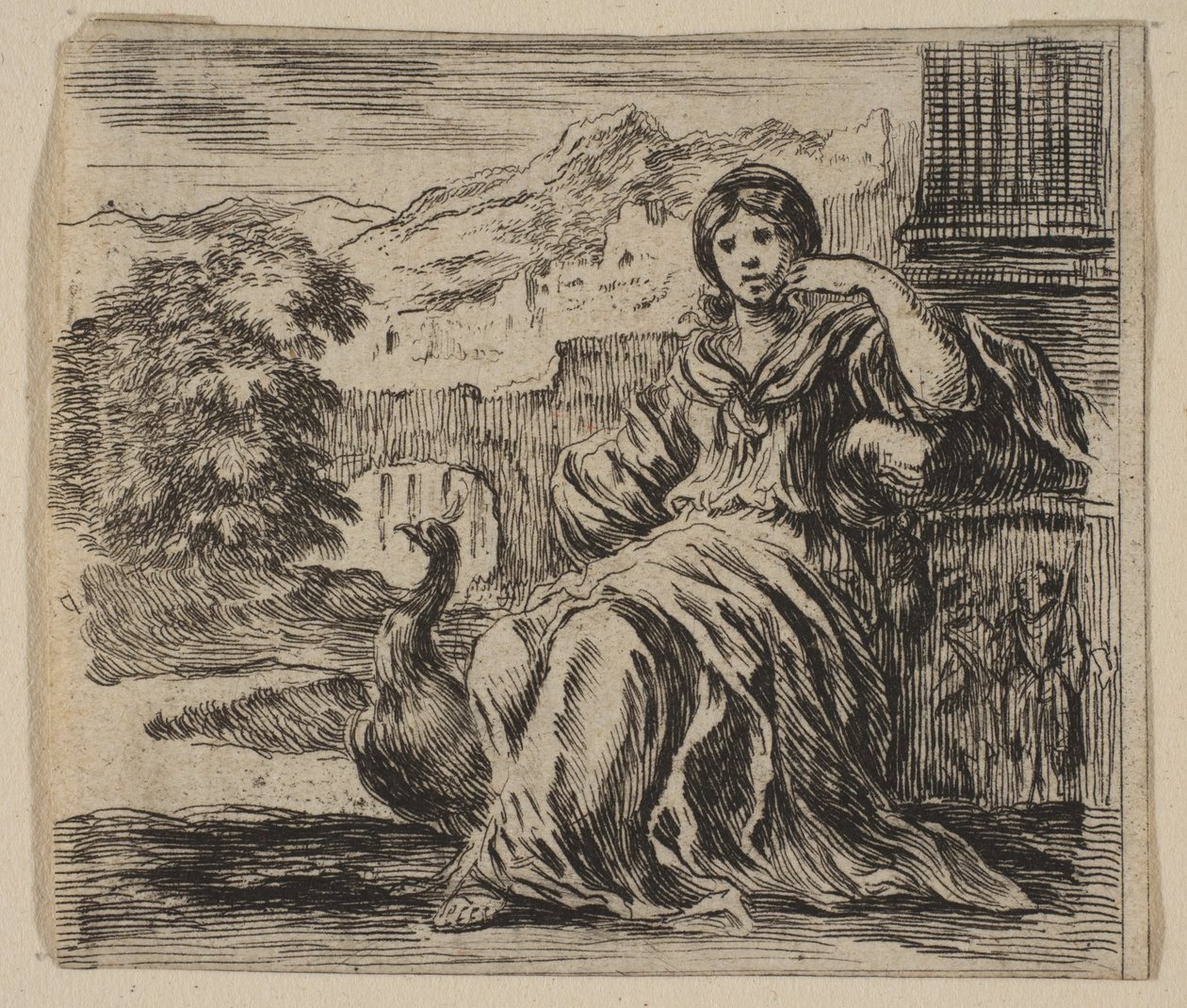 Juno, fra Game of Mythology Game of Mythology, 1644. af Stefano della Bella