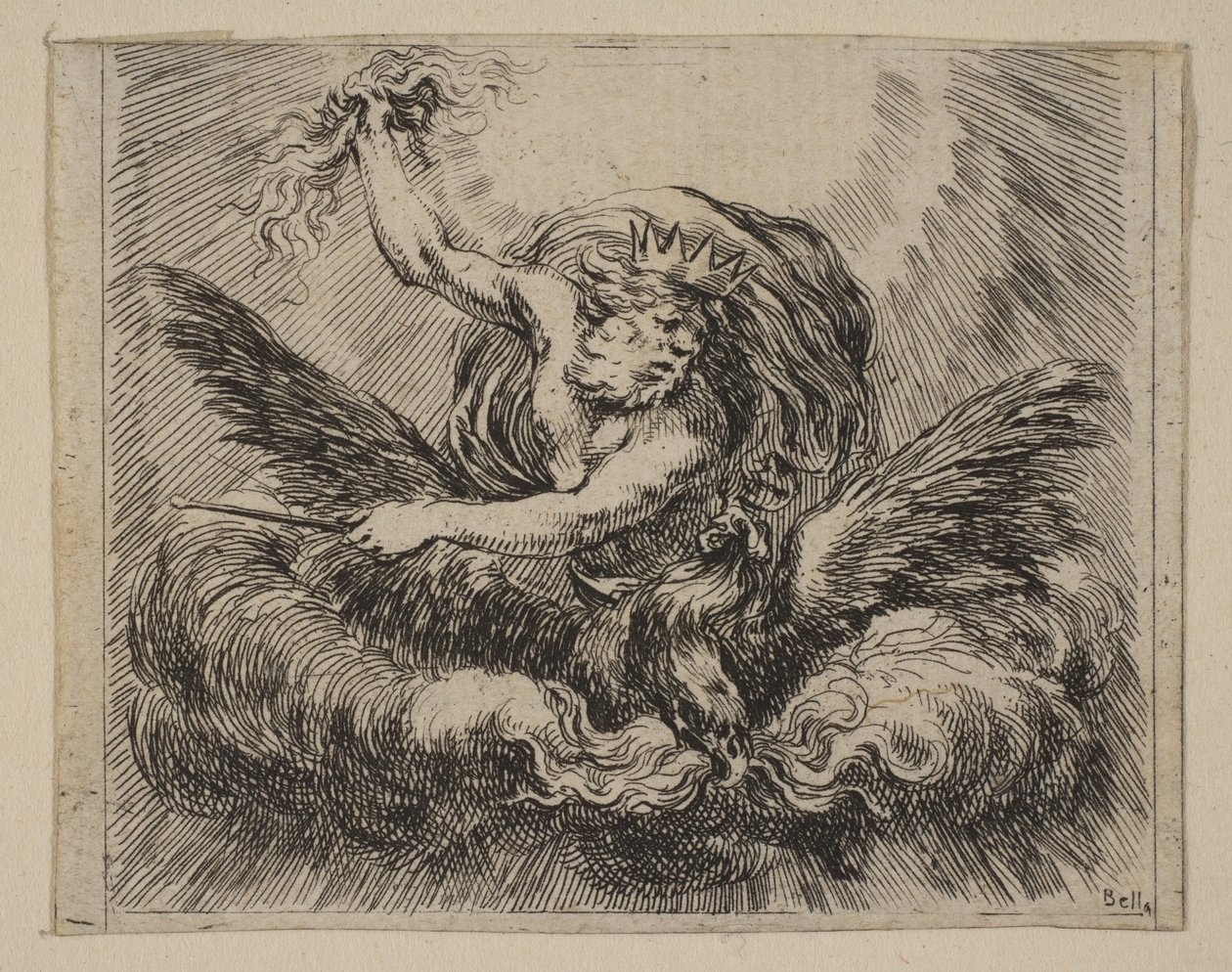 Jupiter, fra Game of Mythology Game of Mythology, 1644. af Stefano della Bella