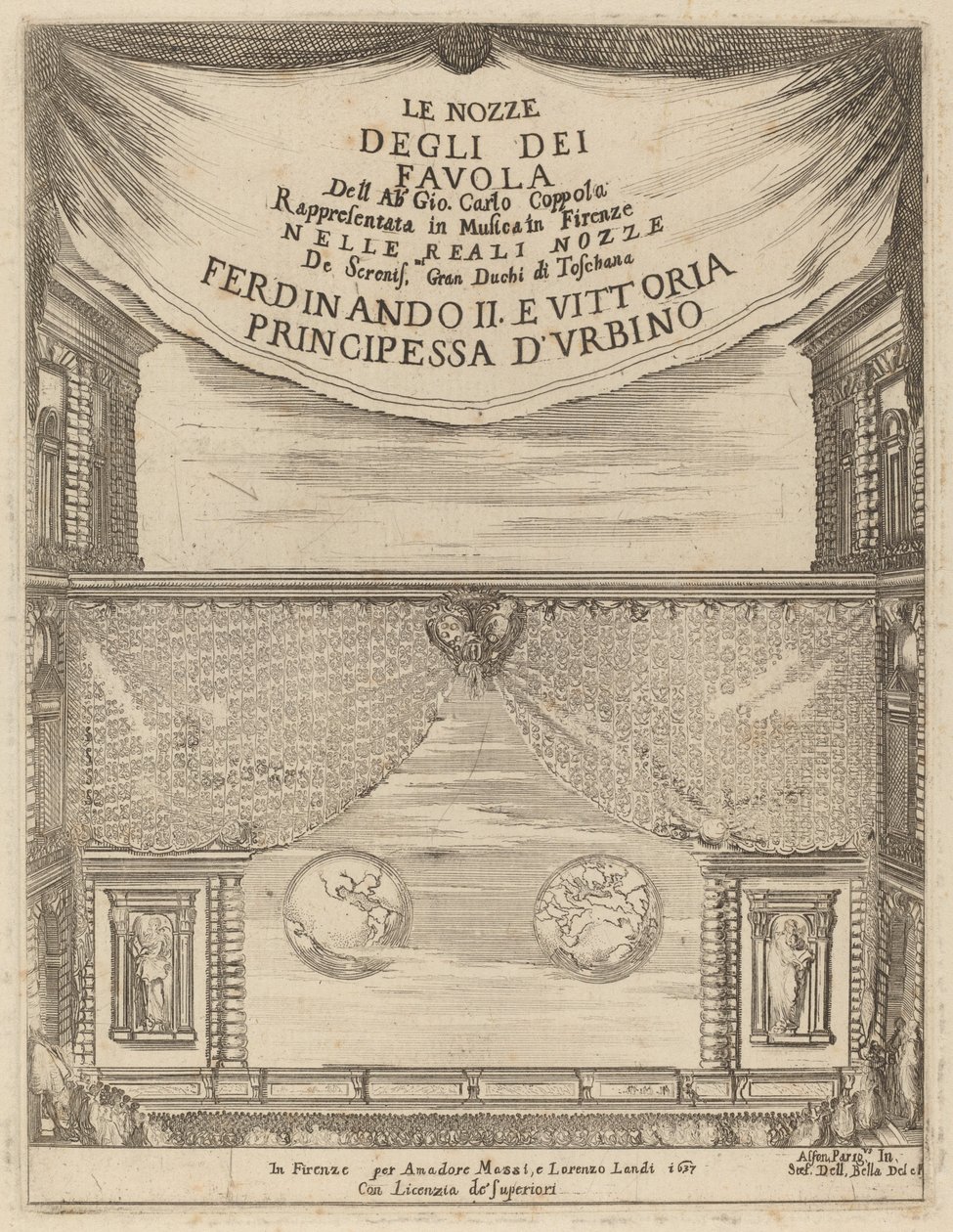 The Wedding of the Gods: Frontispice af Stefano della Bella