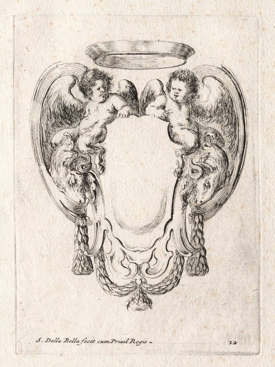 Ny model til en kartouche, 1647. af Stefano della Bella