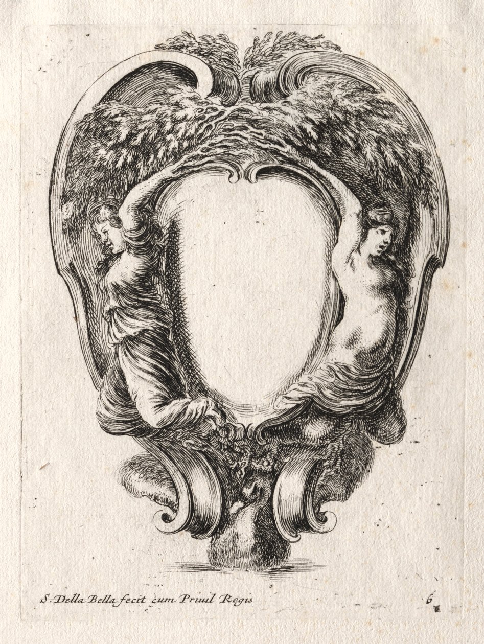 Ny model til en kartouche, 1647. af Stefano della Bella