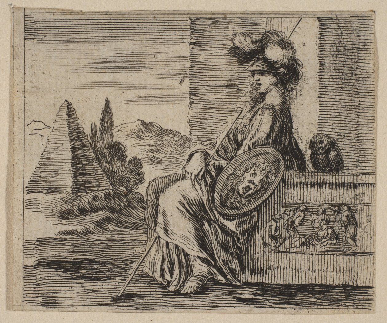 Pallas, fra Game of Mythology Game of Mythology, 1644. af Stefano della Bella