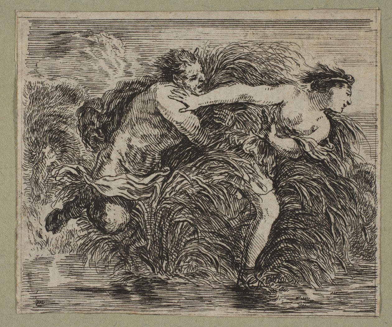 Pan og Syrinx, 1644 af Stefano della Bella
