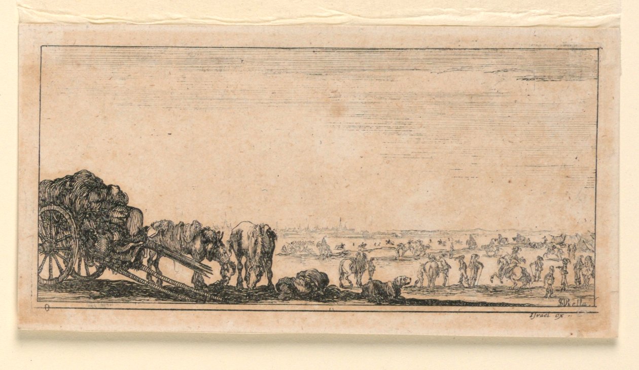 Plade 8, fra "Designs for Some Troop Conduct, Cannons and Attacks on Towns" af Stefano della Bella