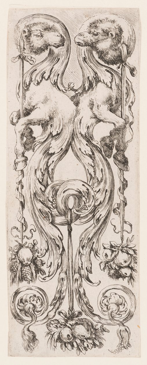 Tallerken, fra Ornamenti o Grottesche (Ornamenter eller Grotesker) af Stefano della Bella