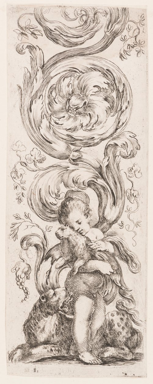 Tallerken, fra serien Ornamenti o grottesche (Ornamenter eller Grotesker) af Stefano della Bella